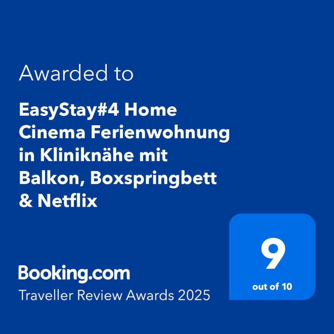 Easystay#4 Home Cinema Ferienwohnung In Kliniknaehe Mit Balkon, Boxspringbett & Netflix Бад Ойнхаузен Екстериор снимка